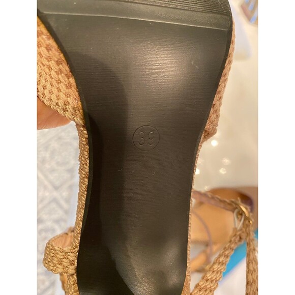 Women’s Shoe Pumps Size 8.5 Sling Back Woven Tan 3 1/4" heel Pointed Toe ?New - Picture 9 of 9